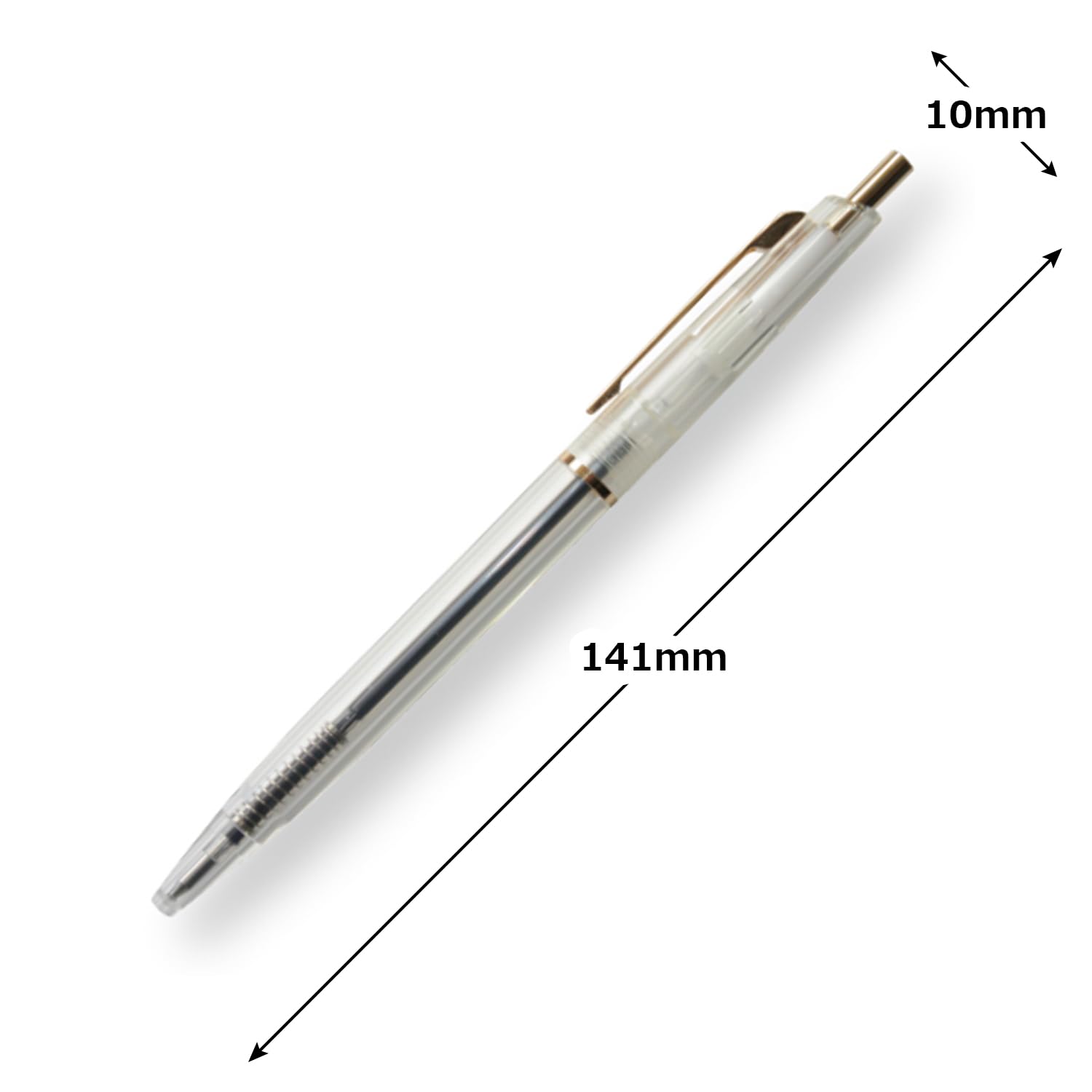 Amazon | アンテリック 油性ボールペン 0.5mm クリスタルクリア BP1CC